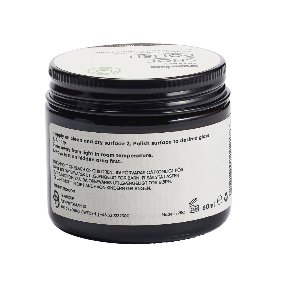 Springyard Shoe Polish Skokrem Lær Mørkebrun