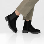 Minfot Ribe Chelsea boots Zip Semsket skinn Svart