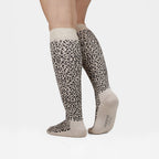 Minfot Støttestrømper Bomull Leopard Beige 1-pak