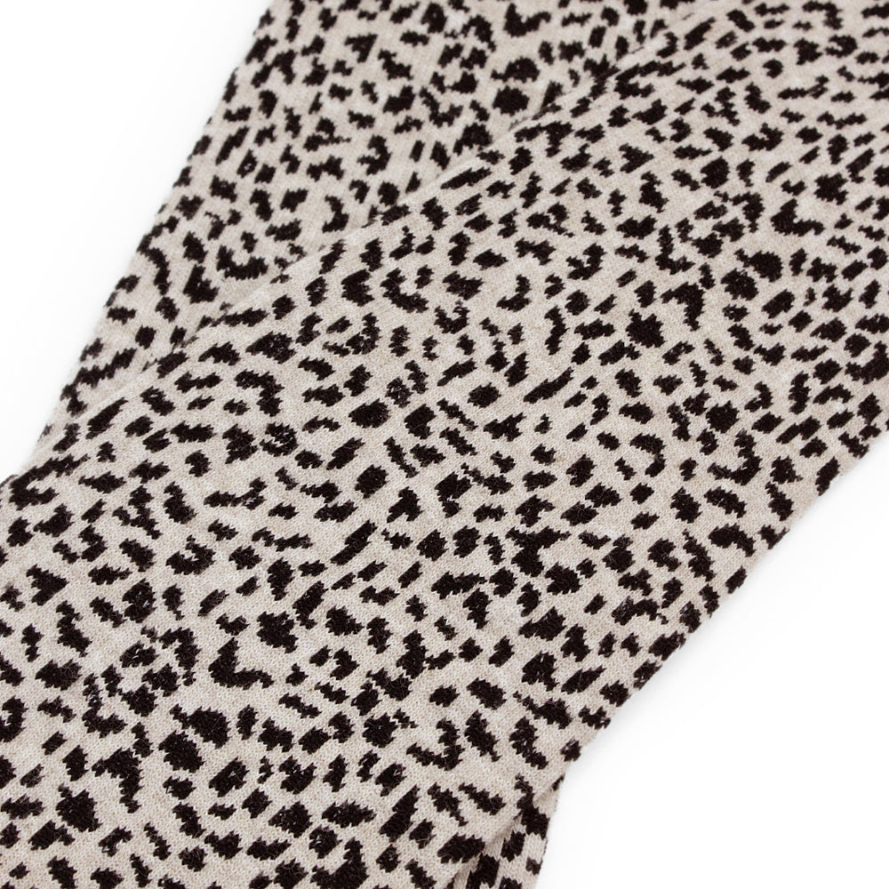 Minfot Støttestrømper Bomull Leopard Beige 1-pak