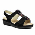 Suave Ekstra Bred Sandal Black Tenn
