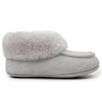 Minfot Saueskinnstøfler Sunne Lysegrå