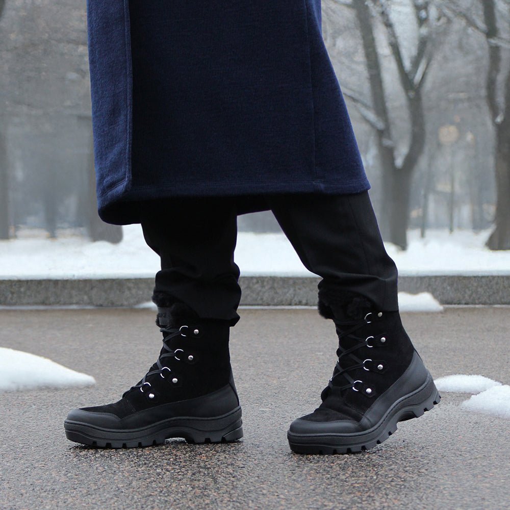 Produktbild 2 - Minfot North Piggesko Semsket skinn Svart