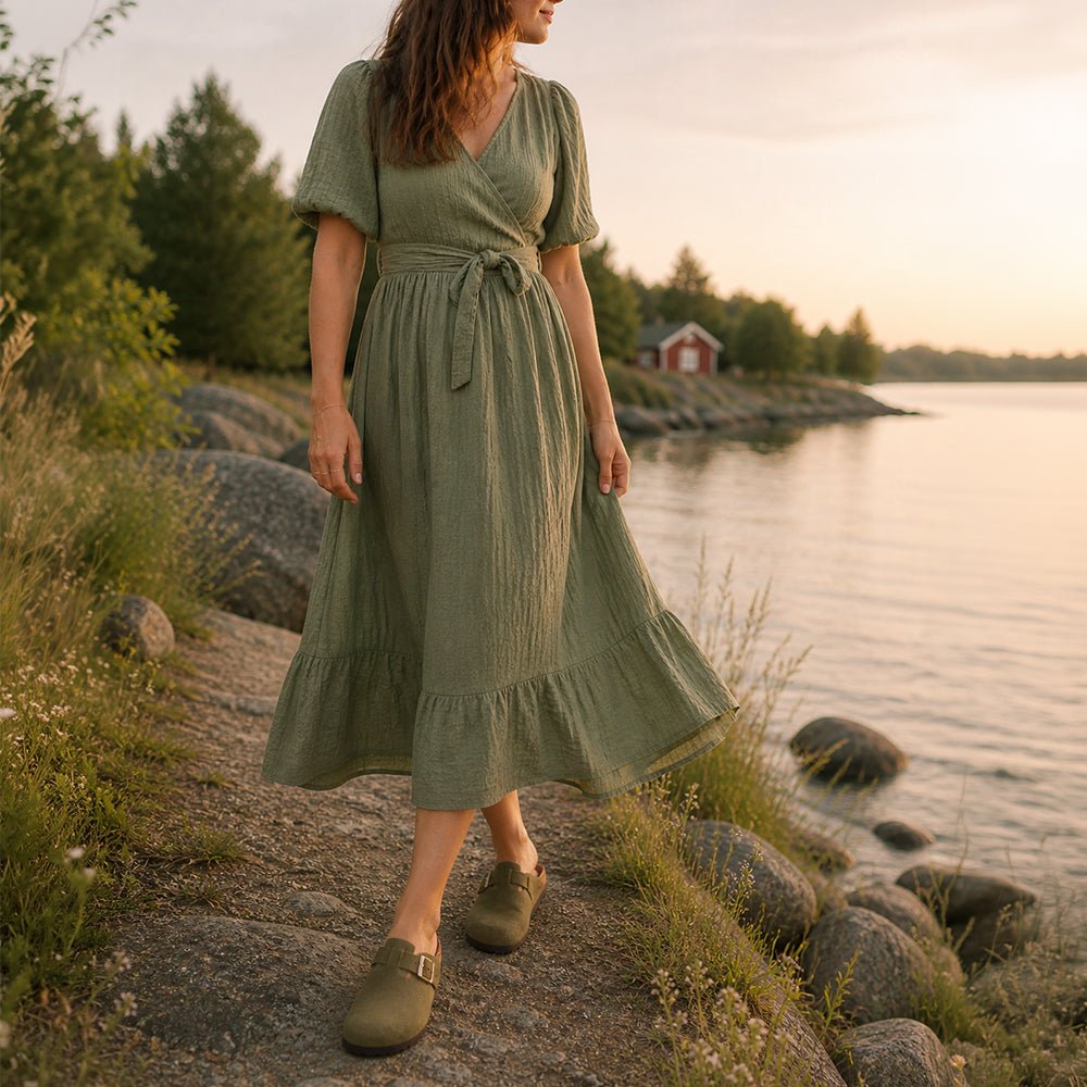 Rohde Tøfler Dame Alba Semsket skinn Fango