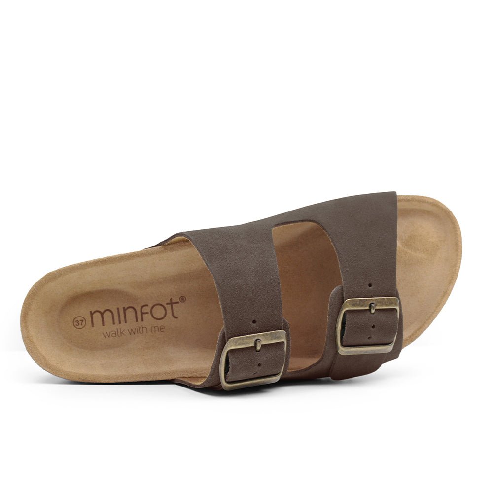 Minfot Moa Sandaler Dame Bio Semsket Skinn Taupe
