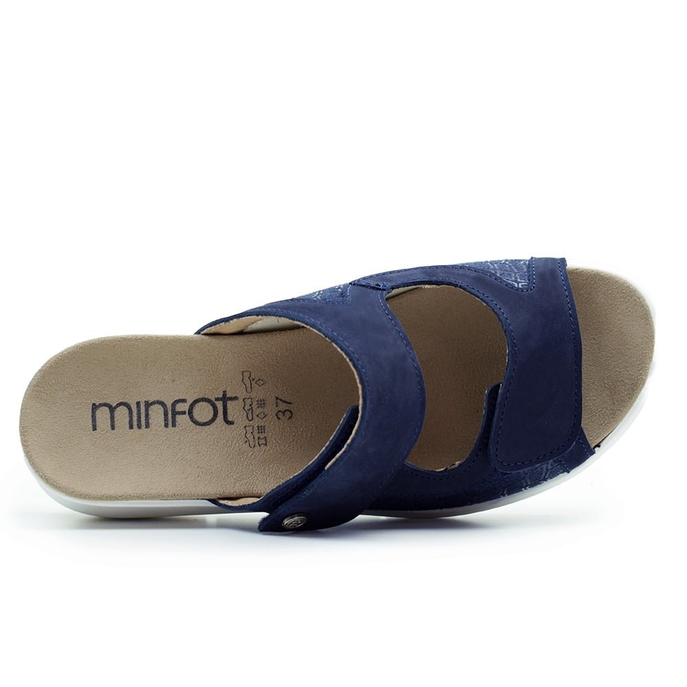 Minfot Sandal Komfort Bea Stretch Nubuck Navy