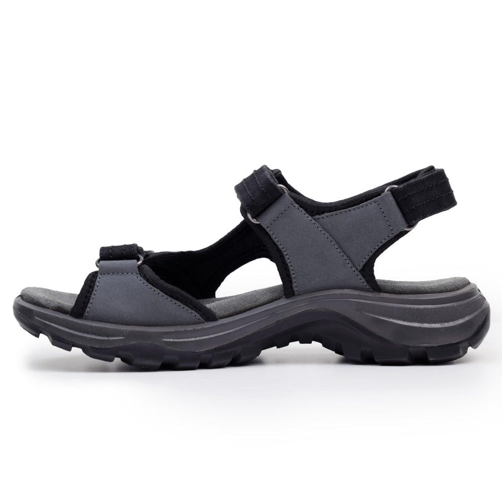 Produktbild 4 - Minfot Sandaler Sandhamn Dam Nubuck Black Grey