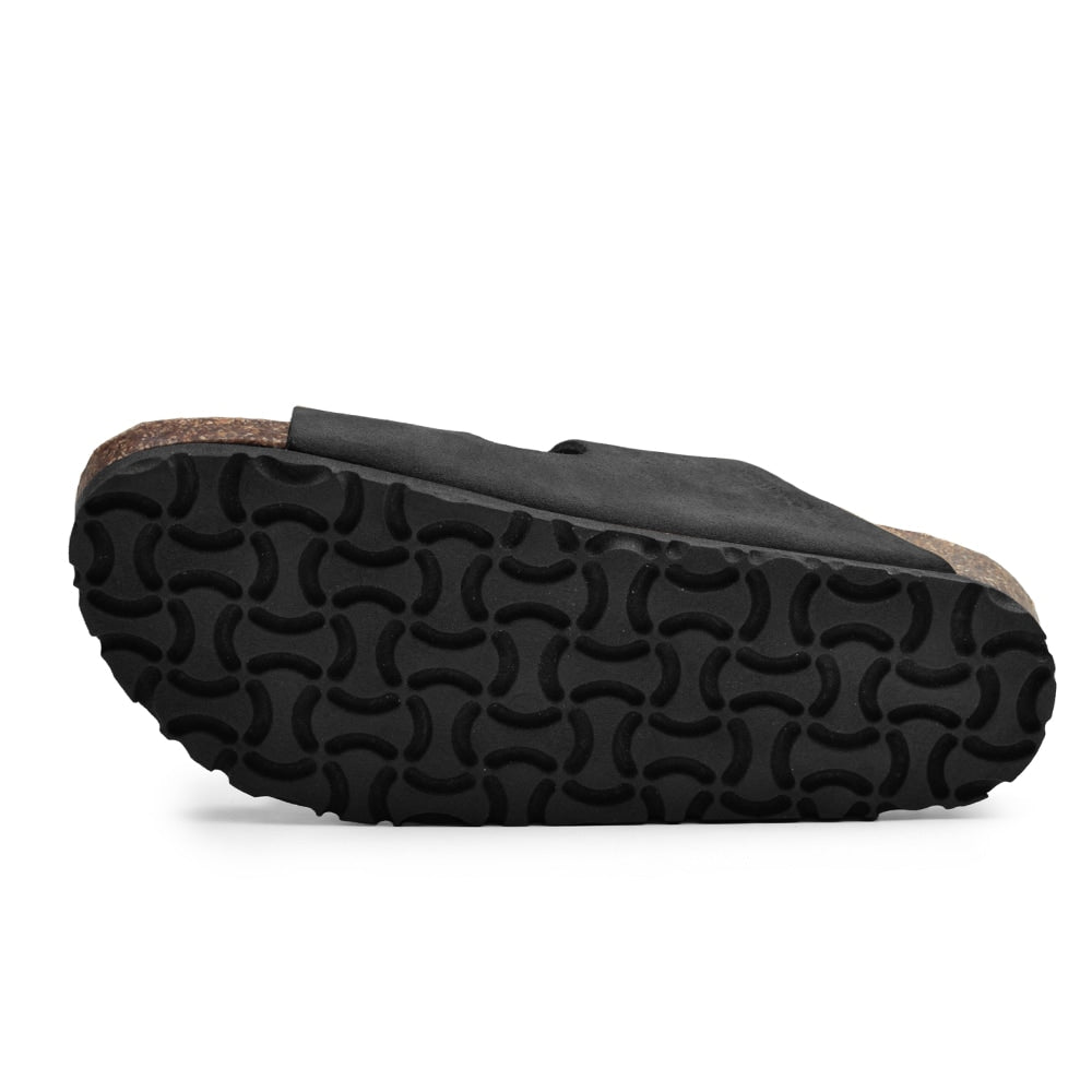 Minfot Massasje Sandaler Bio Semsket skinn Svart