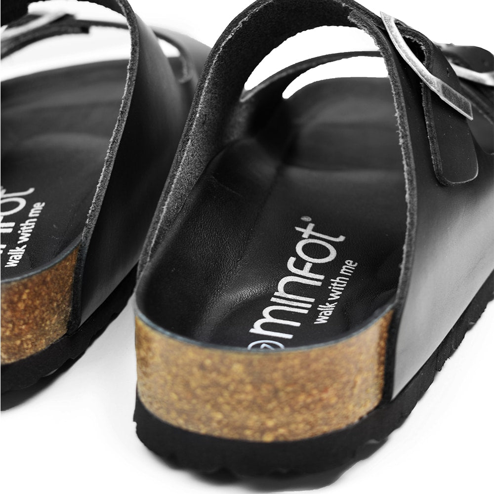 Produktbild 10 - Minfot Uni Bred Biosandal Skinn Svart