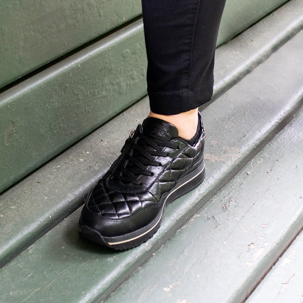 Produktbild 10 - Minfot Rut Sneaker Bred Skinn Svart
