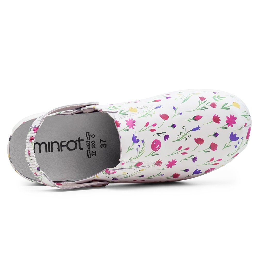 Minfot Arbeidssko Myk Tøffel Blomstret