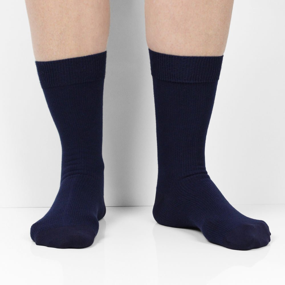 Produktbild 9 - Minfot Ankelstøttestrømper Bambus Navy 1-pack