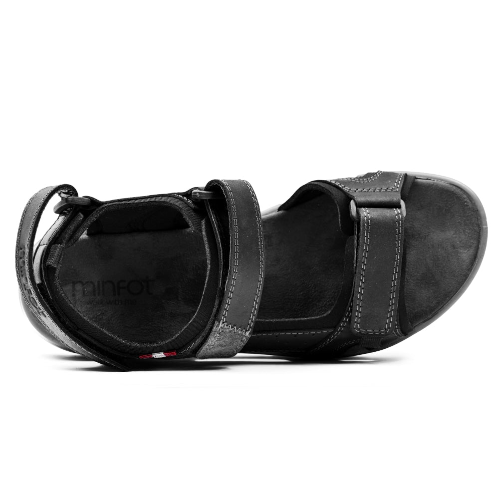 Minfot Burensvik Sandaler Herre Nubuck Svart