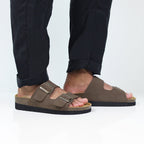 Minfot Moa Sandaler Dame Bio Semsket Skinn Taupe