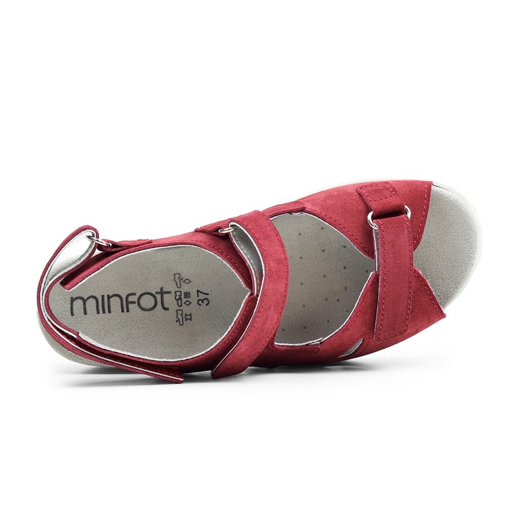 Minfot Sunny Sandaler Semsket Skinn Rød