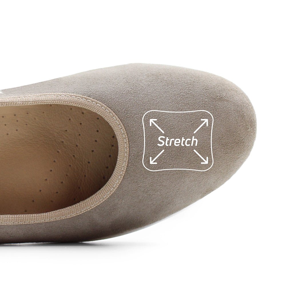 Produktbild 4 - Minfot Ballerinasko Joyce Stretch Nubuck Stone