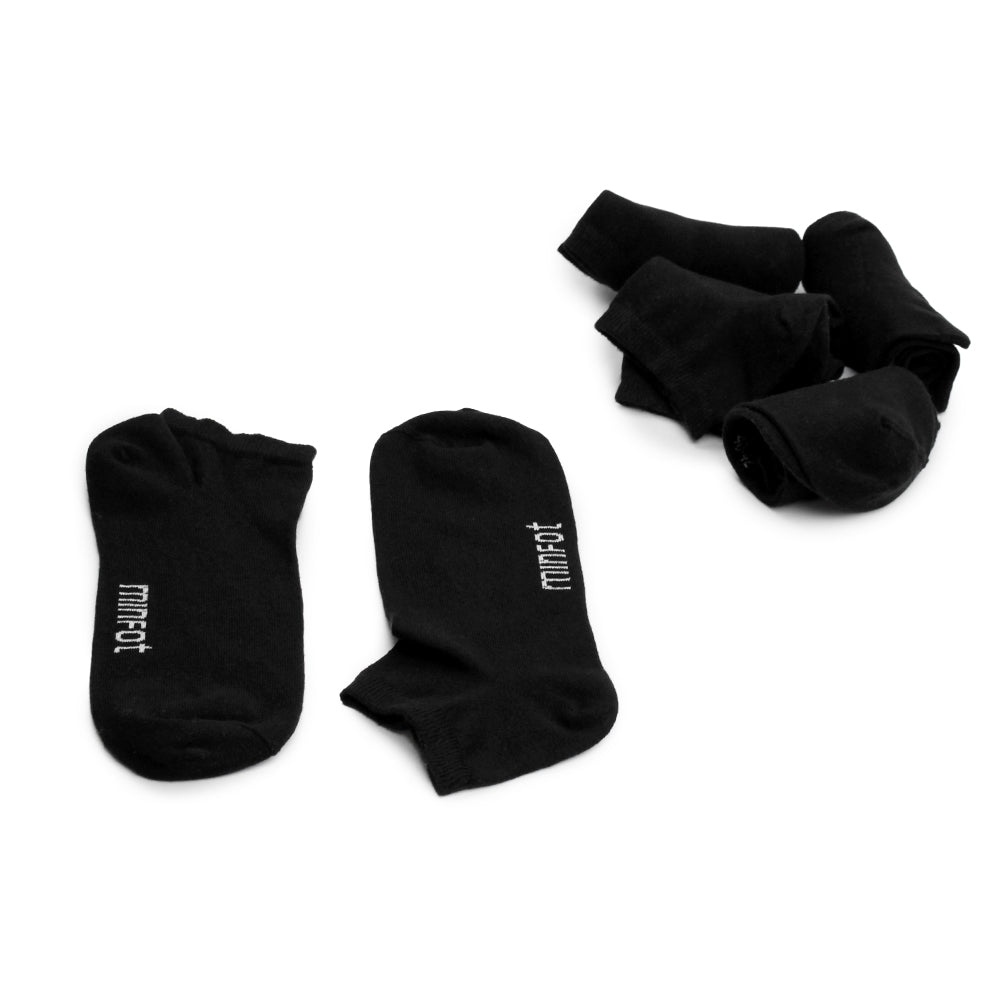 Minfot Bambusstrømper Sneaker Sensitive  Svart 5-pk