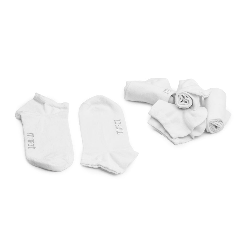 Produktbild 7 - Minfot Bambusstrømper Sneaker Sensitive Hvit 5-Pack