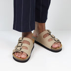 Minfot Lo Sandaler Dame Bio Skinn Stone