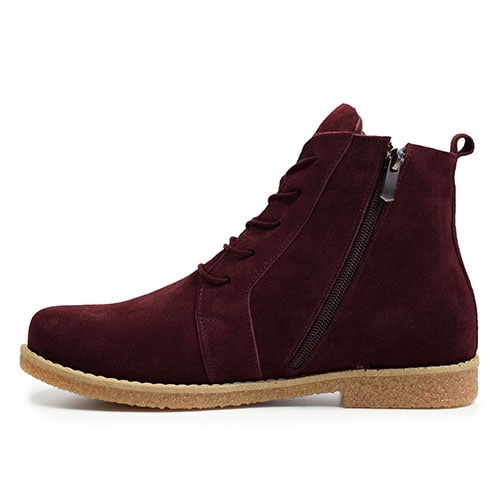 Charlotte of Sweden Semsket Boots Amur Burgundy