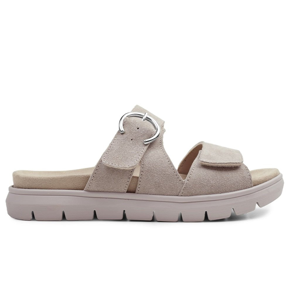 Minfot Abby Sandaler Dame Borrelås Taupe