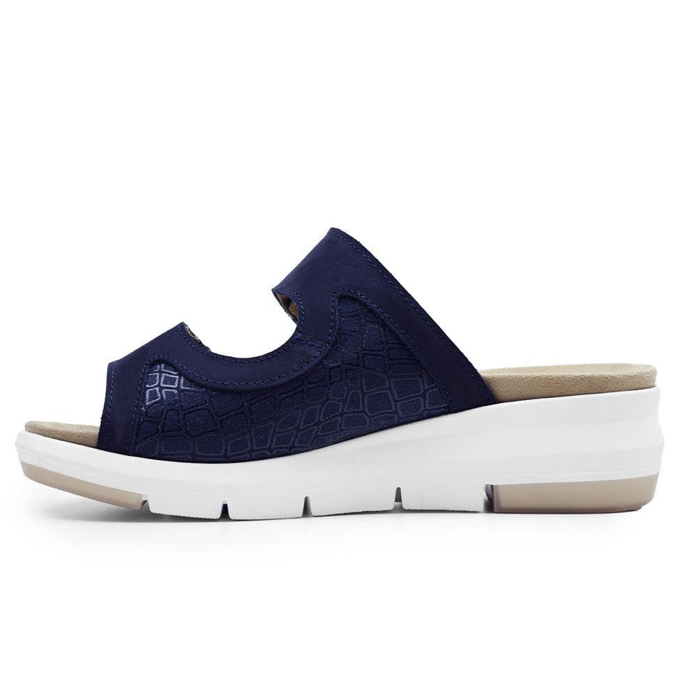 Minfot Sandal Komfort Bea Stretch Nubuck Navy