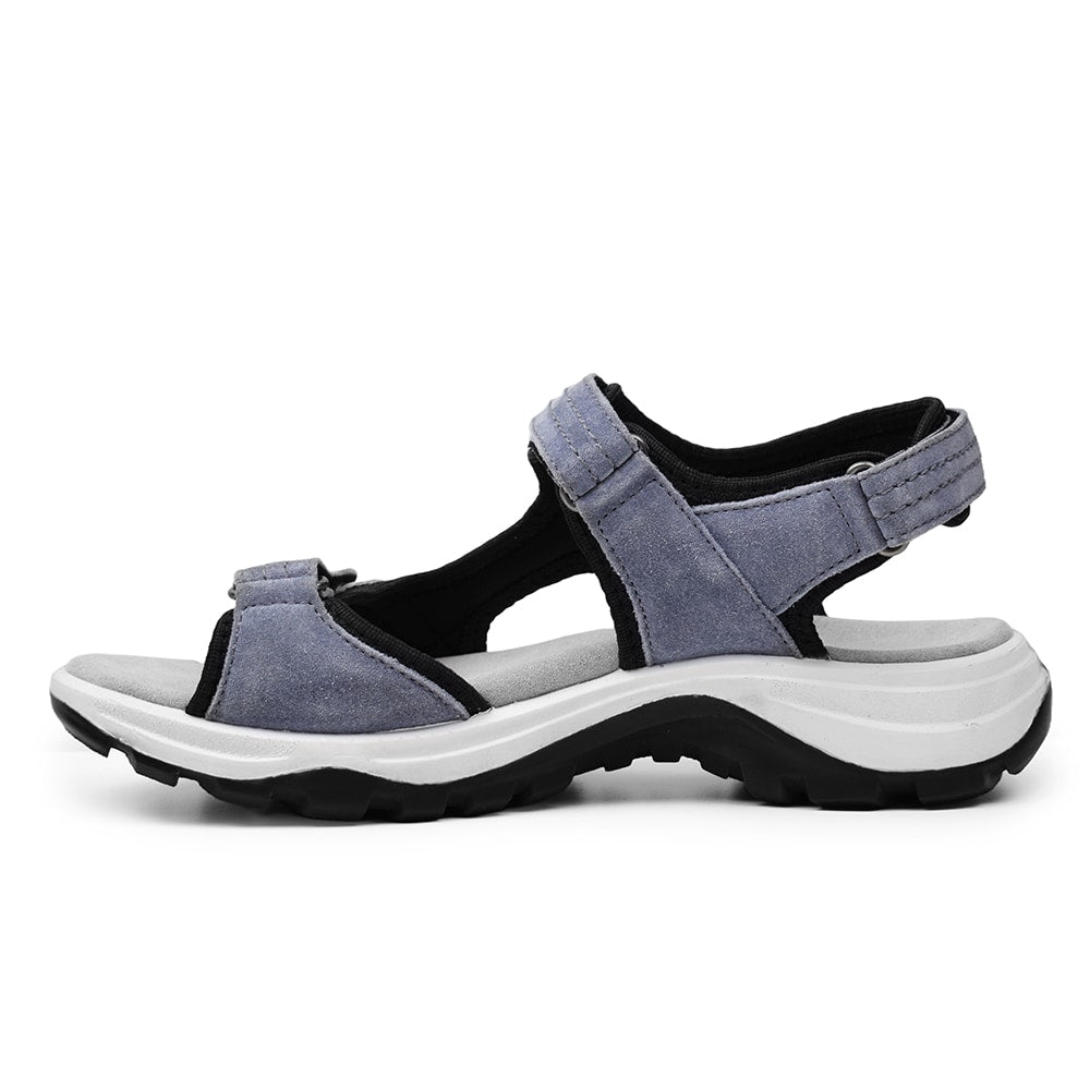 Minfot Sandaler Sandhamn Dame Semsket skinn Dueblå