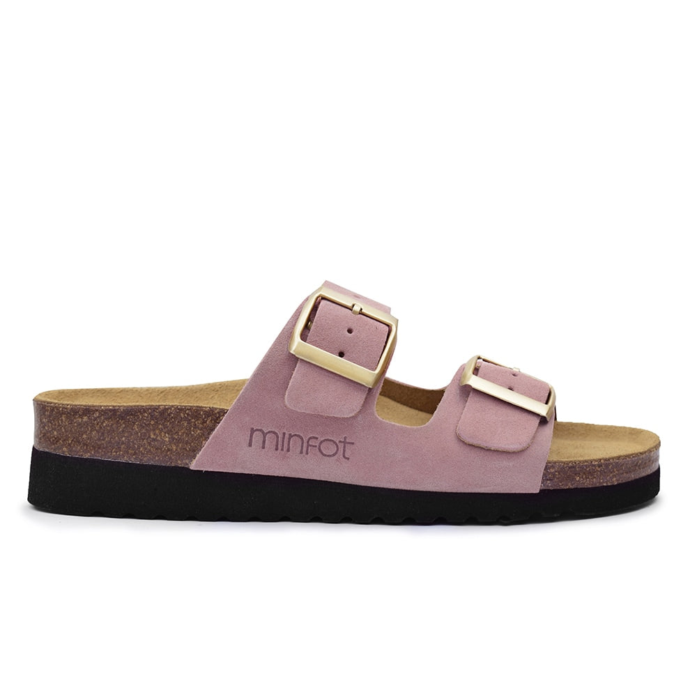 Minfot Sandaler Myk Bio Moa Semsket skinn Rosa