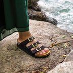 Minfot Sandal Myk Bio Svart Semsket skinn