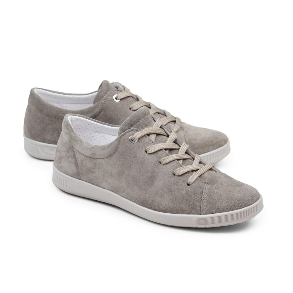 Minfot Aveny Sneaker Dame Semsket skinn Khaki