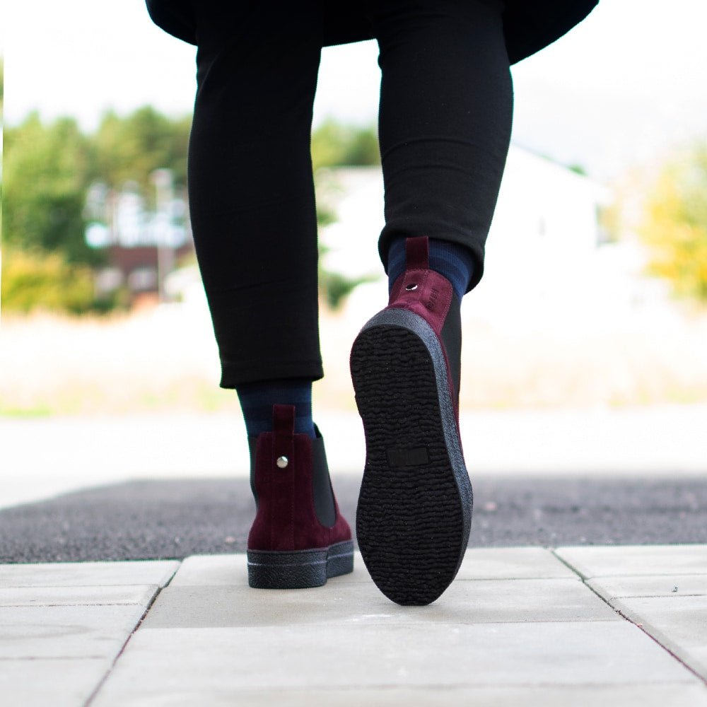Minfot Chelsea boots Visby Semsket skinn Bordeaux