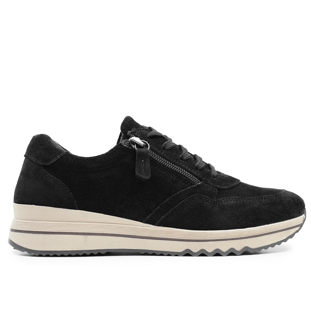 Produktbild 3 - Minfot Cloe Sneaker Dragkedja Mocka Svart