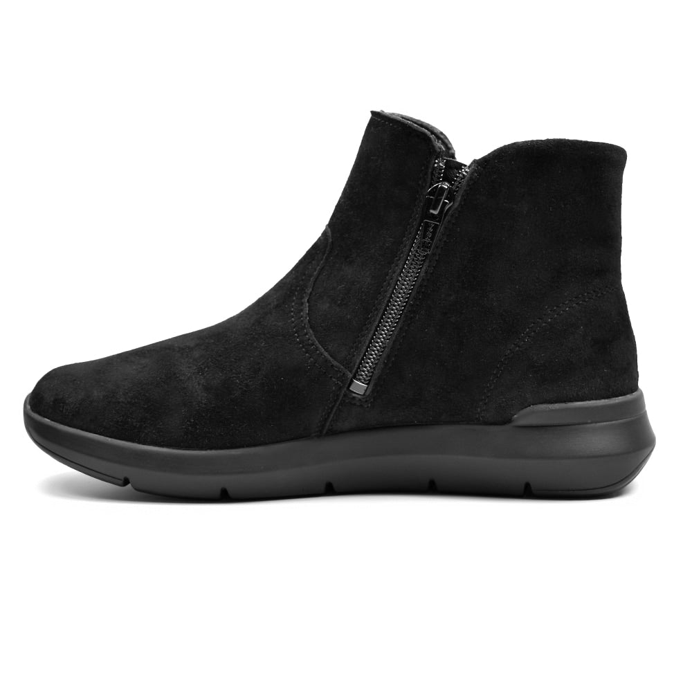 Minfot Lea Boots Stretch Glidelås Svart