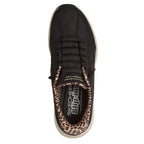 Skechers Cozy Fit Sneakers Dame Slip-Ins Svart Leopard