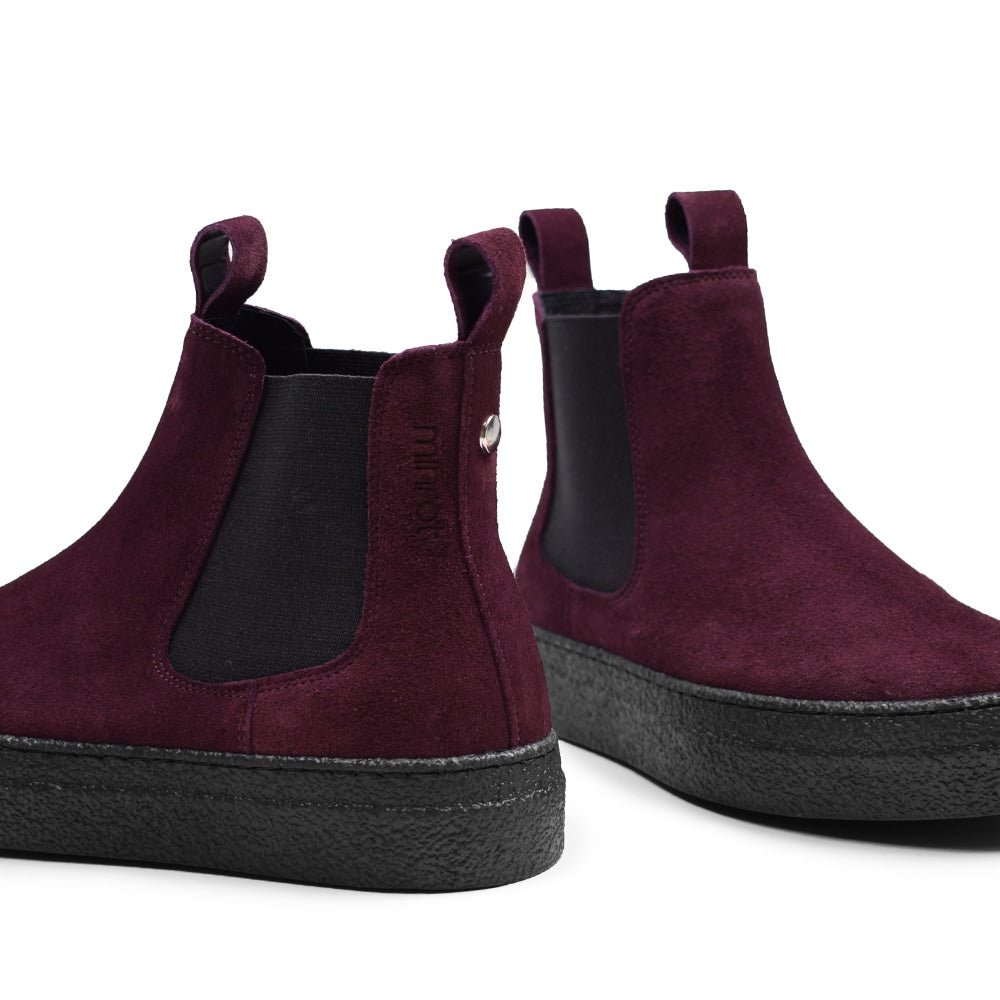 Produktbild 9 - Minfot Chelsea Boots Visby Mocka Bordeaux