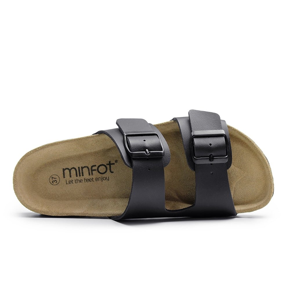 Minfot Softstep Sandaler Dam Biosandal 2-remmer Svart