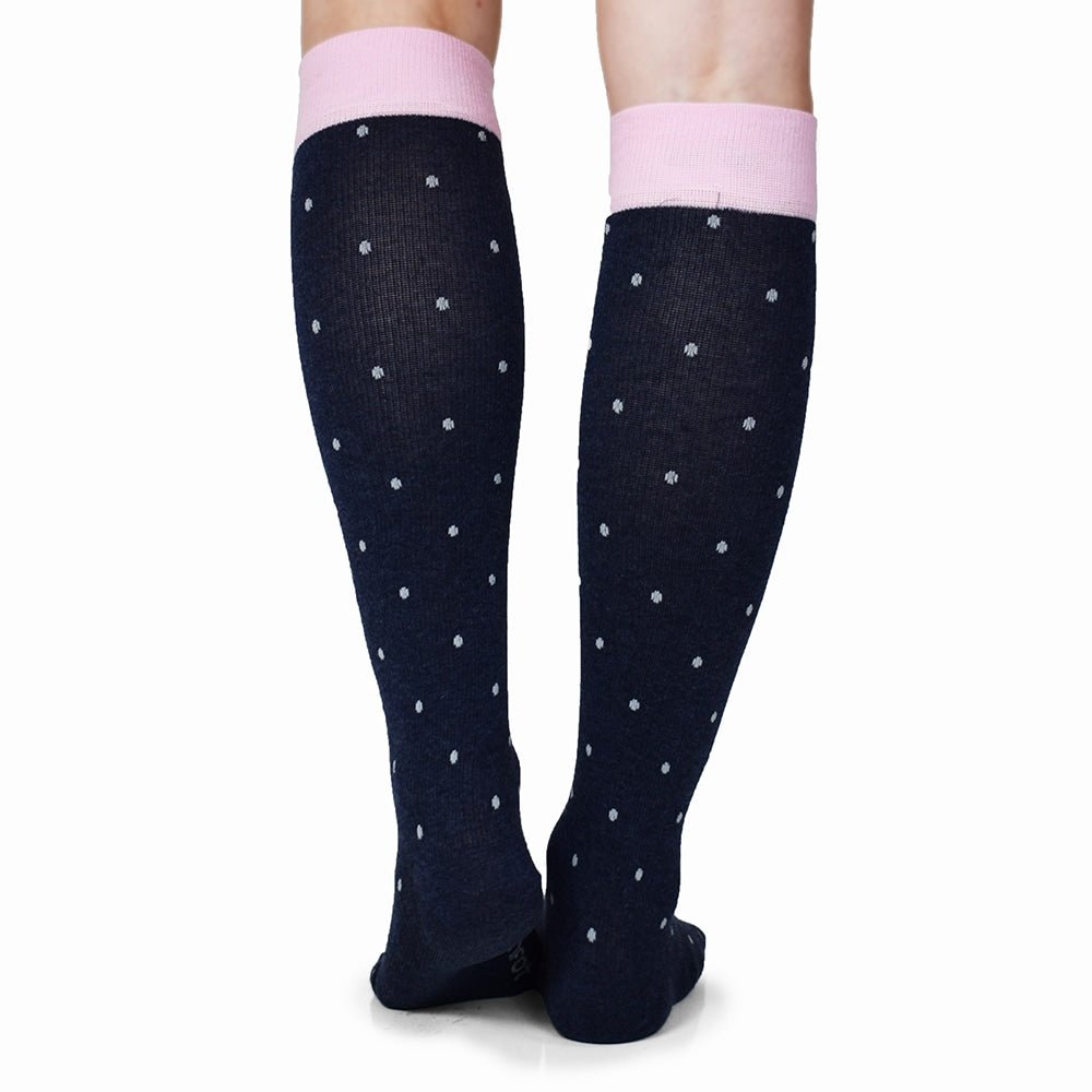 Minfot Støttestrømper Bomull Eco Dot Grey 1-pk