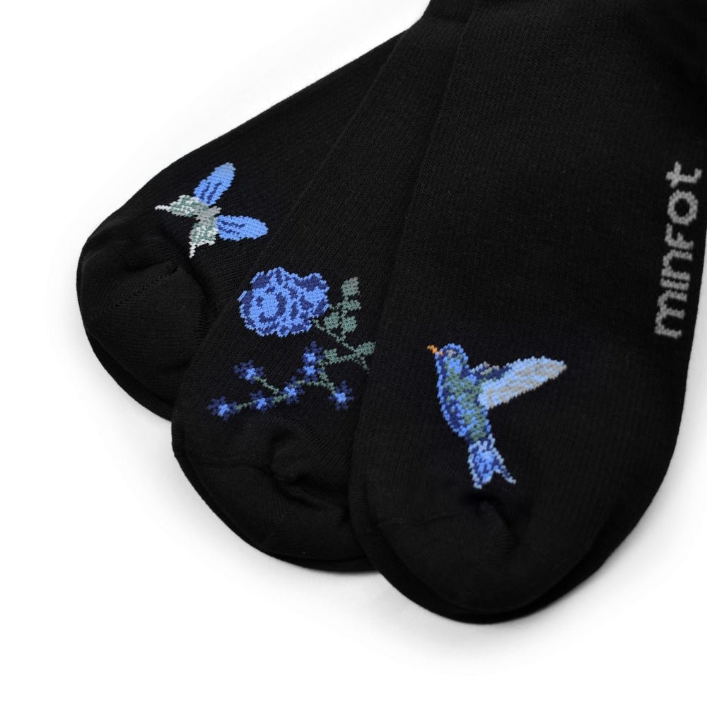 Minfot Flawless Støttestrømper Eco Bomull Summernight Svart 3-pk