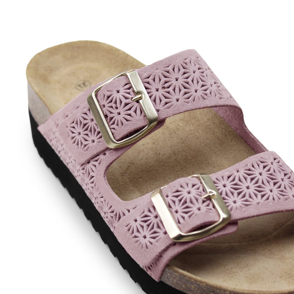 Minfot Daisy Sandaler Dame Semsket Skinn Rosa