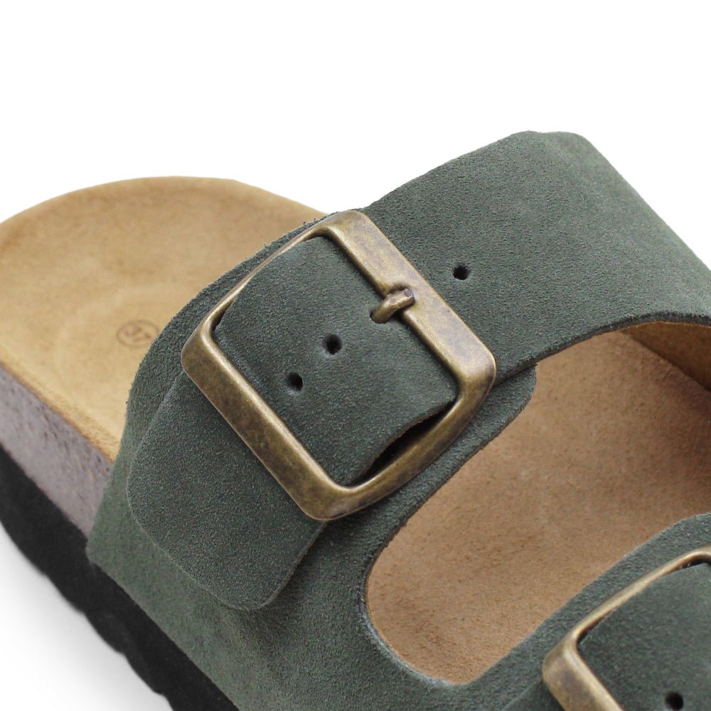 Minfot Moa Sandaler Dame Myk Bio Semsket Skinn Grønn