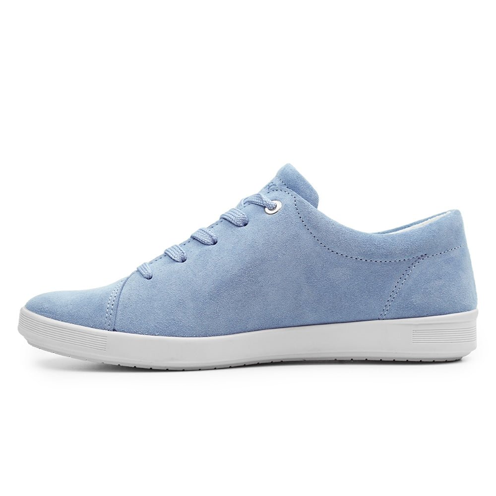 Minfot Aveny Sneaker Semsket skinn Lyseblå