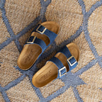 Minfot Sandaler Myk Bio Moa Semsket skinn Blå