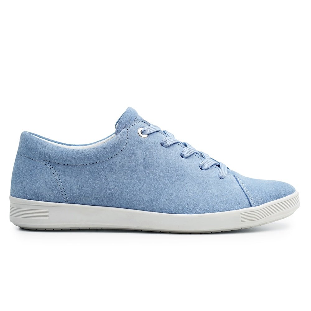 Minfot Aveny Sneaker Semsket skinn Lyseblå