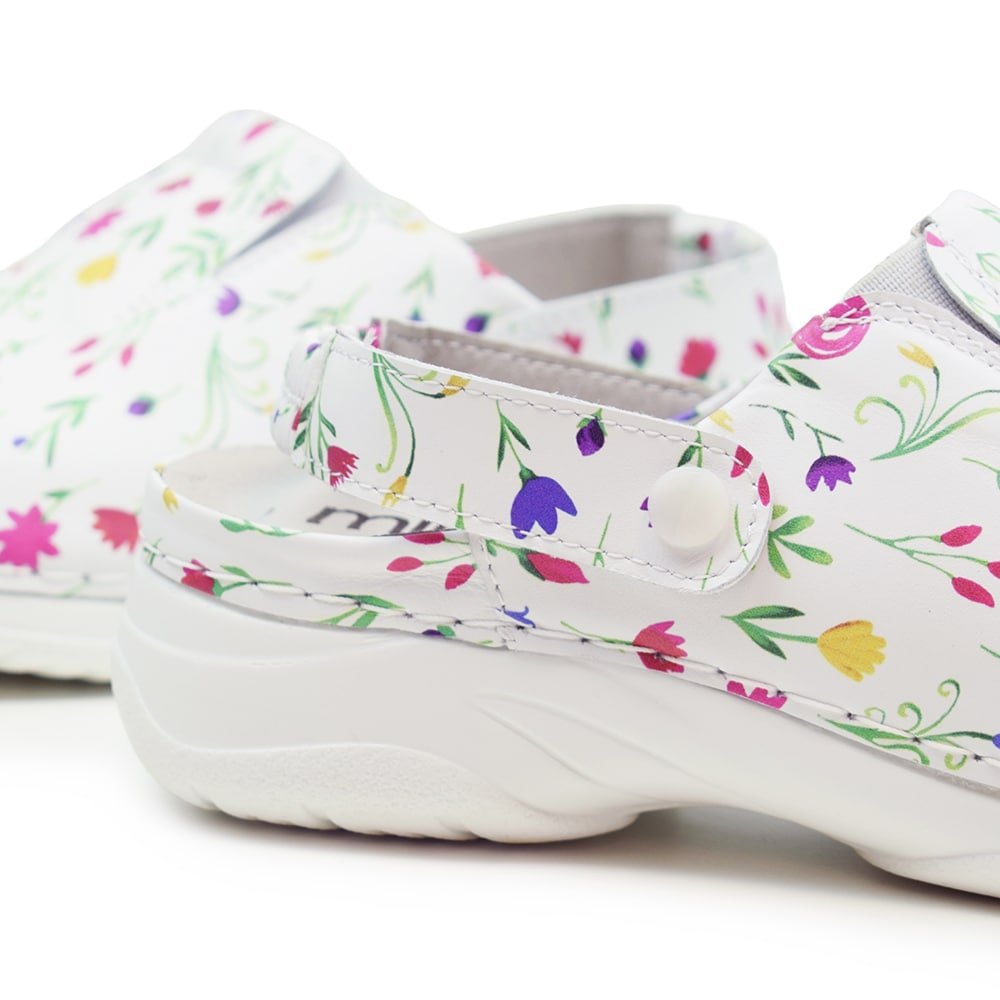 Minfot Arbeidssko Myk Tøffel Blomstret