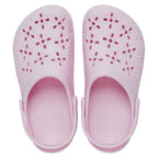 Crocs Classic Clog Floral Cut Out Pink Milk