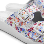Minfot Massasje Sandaler Blomstret Hvit
