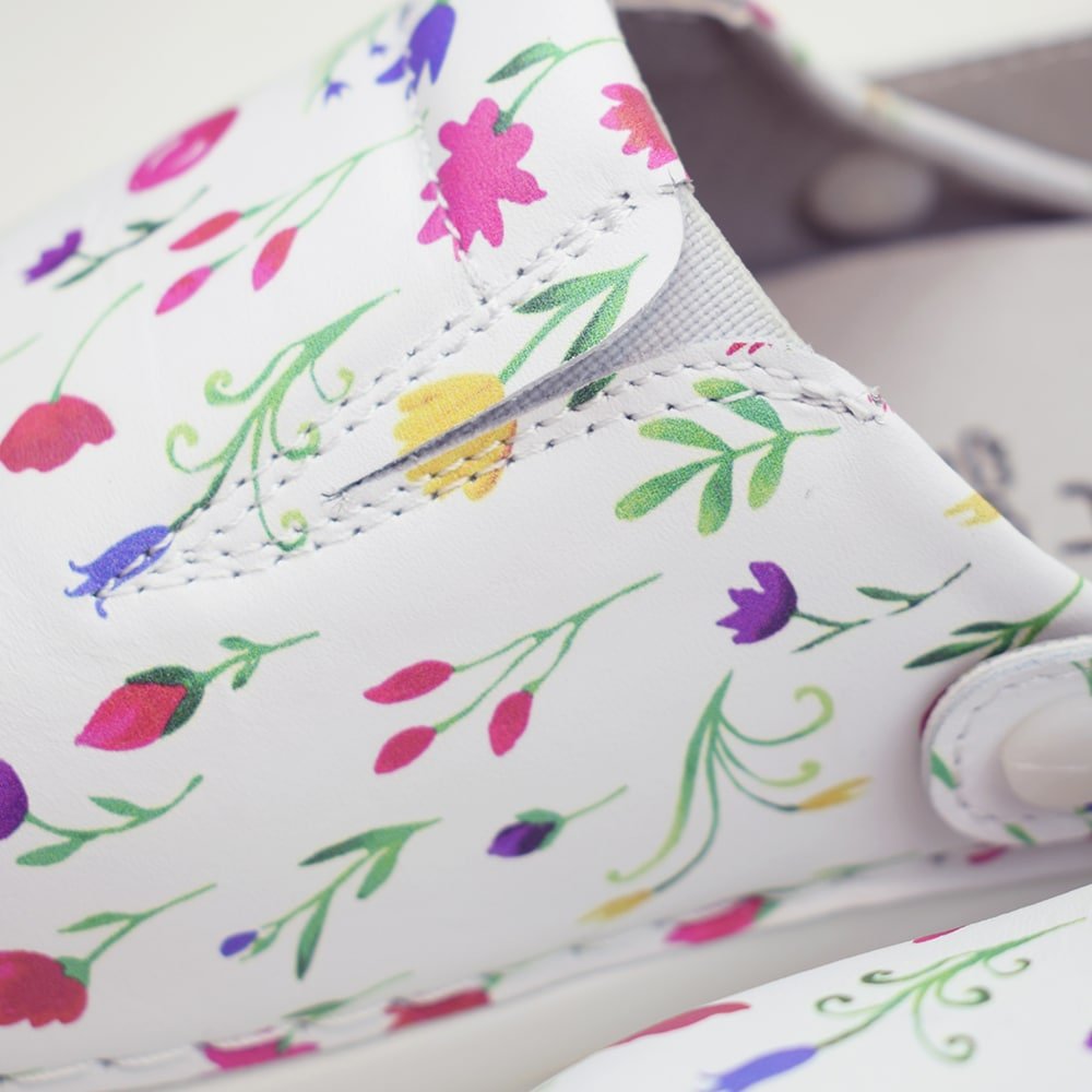 Minfot Arbeidssko Myk Tøffel Blomstret