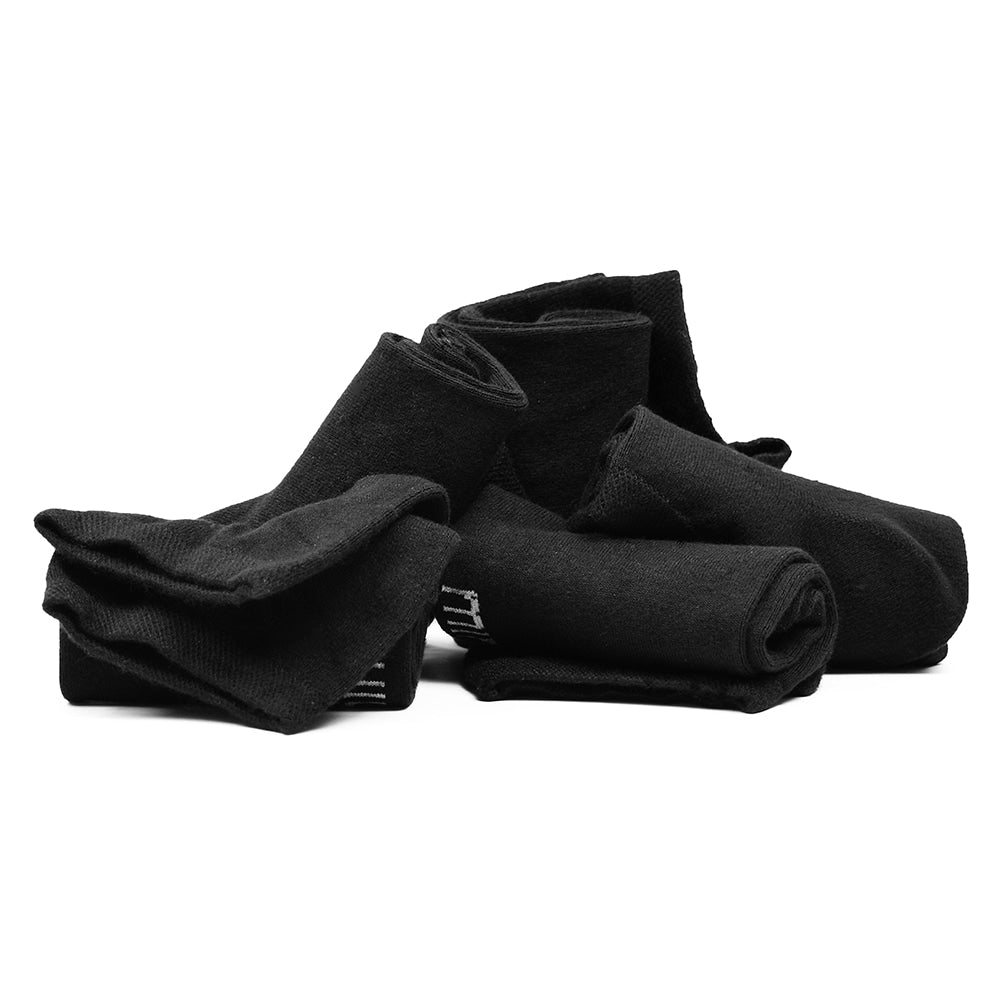 Produktbild 7 - Minfot Bomullssokker Sneaker Sensitive Svart 5-pakning
