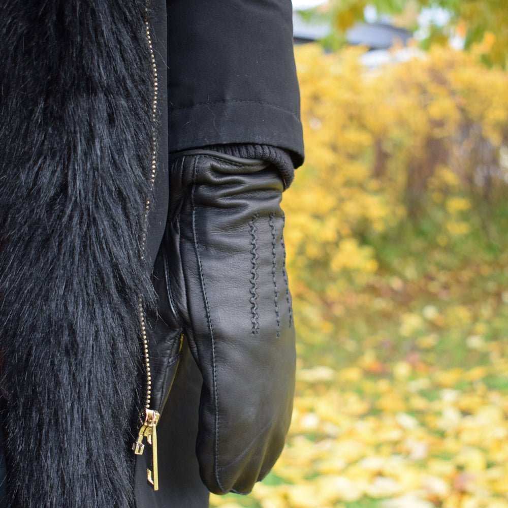 Börjesson Hansker Dame Skinn Estella Svart