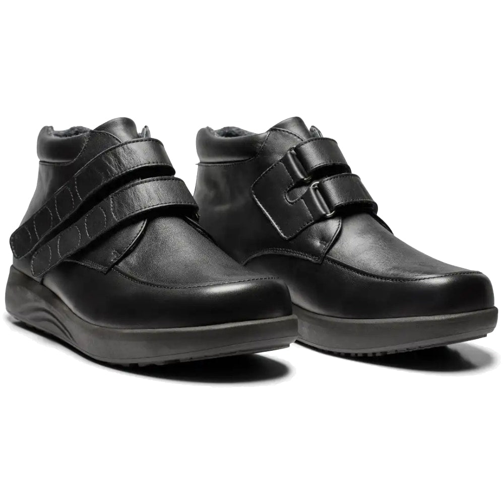 Produktbild 3 - New Feet Albert Extra Breda Skor Orthostretch Kardborre Svart